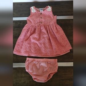 Eyelet toddler girl dress